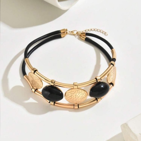 Stylish Black Punk Rock Choker Necklace - Picture 4 of 5